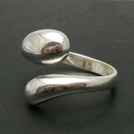 Natural Silver Adjustable Ring